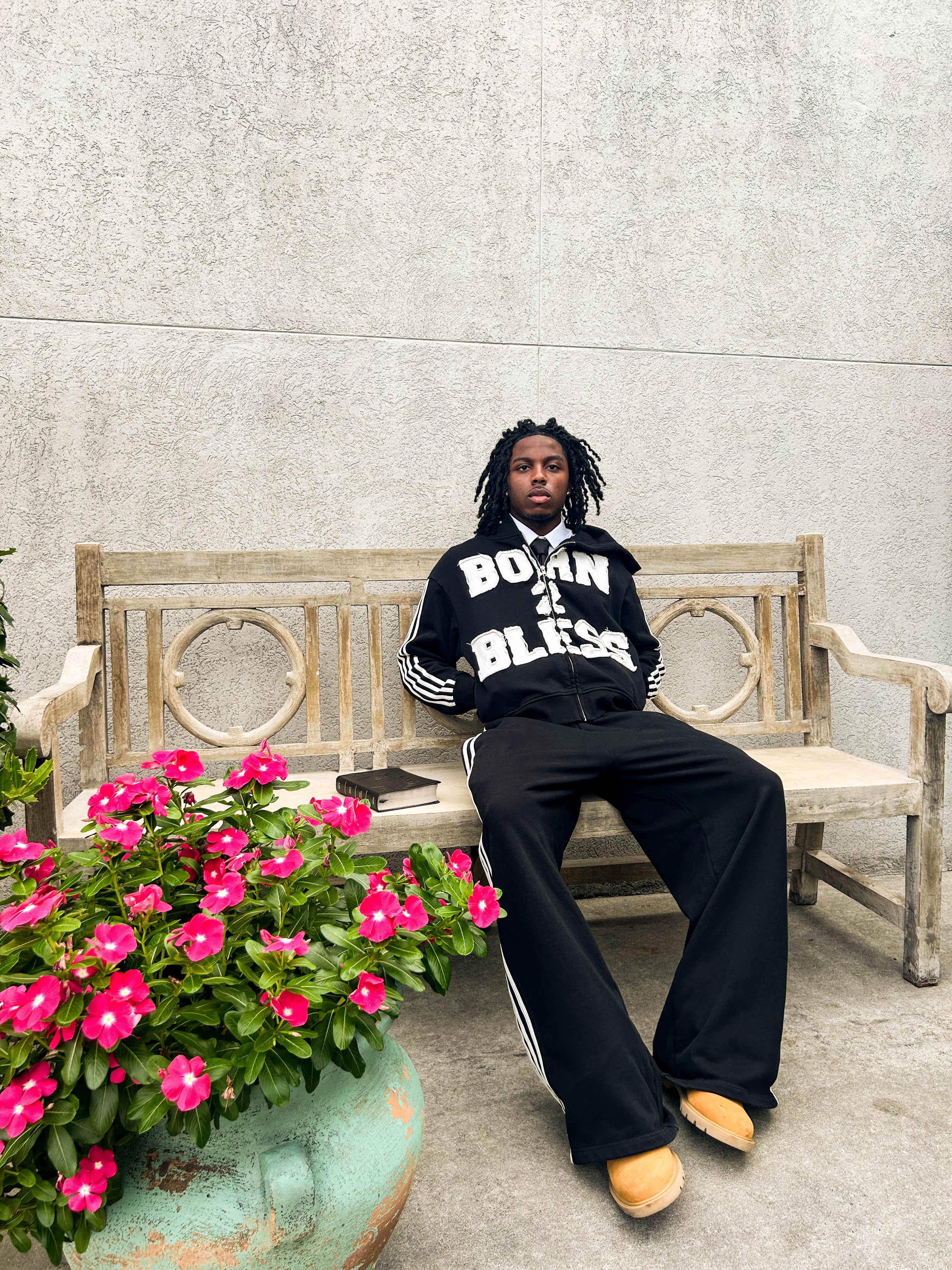 Black "Signature" Zip Up